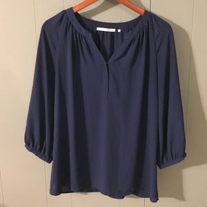 VIOLET + CLAIRE || Navy blue top